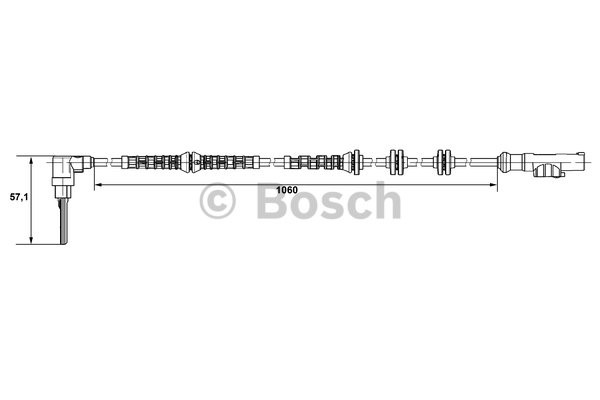 ABS-givare, Sensor, hjulvarvtal, Framaxel Bosch 0 265 007 685 BOSCH