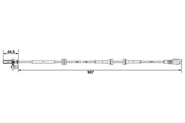 ABS-givare, Sensor, hjulvarvtal, Bakaxel Bosch 0 265 007 789 BOSCH ABS-givare, Sensor, hjulvarvtal, Bakaxel Bosch 0 265 007 789 BOSCH