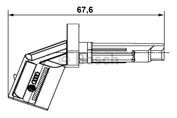 ABS-givare, Sensor, hjulvarvtal, Framaxel, Bakaxel, Fram eller ba BOSCH