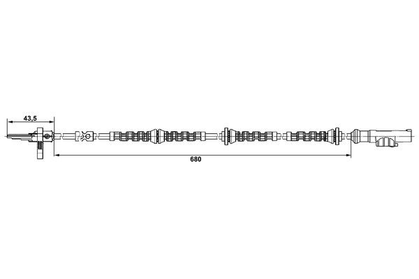 ABS-givare, Sensor, hjulvarvtal, Bakaxel Bosch 0 265 008 005 BOSCH ABS-givare, Sensor, hjulvarvtal, Bakaxel Bosch 0 265 008 005 BOSCH