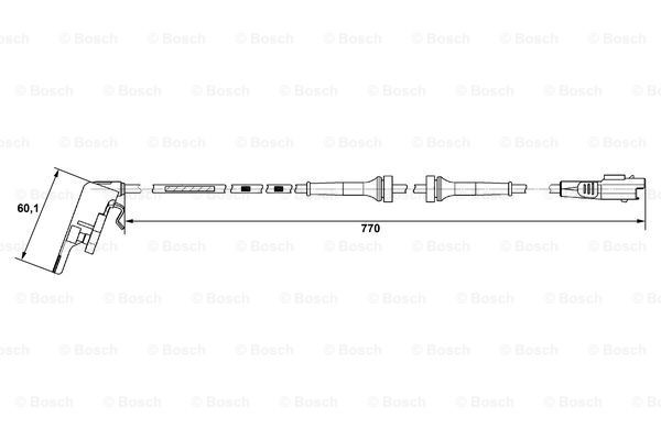 ABS-givare, Sensor, hjulvarvtal, Bakaxel, Vänster Bosch 0 265 008 BOSCH ABS-givare, Sensor, hjulvarvtal, Bakaxel, Vänster Bosch 0 265 008 BOSCH