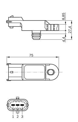 Map Sensor Bosch 0 281 002 616 BOSCH