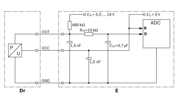 Sensor, avgastryck Bosch 0 281 002 772 BOSCH