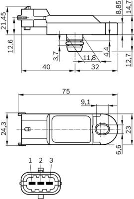 Map Sensor Bosch 0 281 002 996 BOSCH