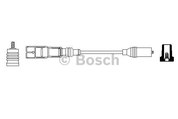 Tändkabel, Cylinder 3, Cylinder 2 Bosch 0 356 912 884 BOSCH