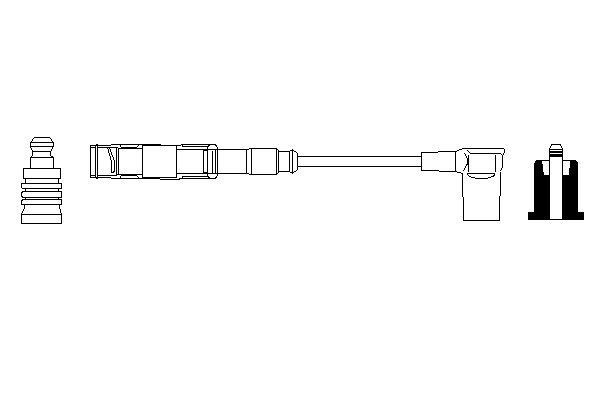 Tändkabel, Cylinder 4, Cylinder 6 Bosch 0 356 912 908 BOSCH