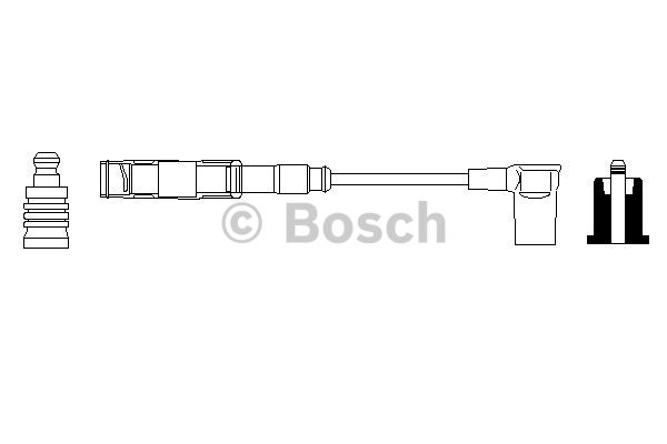 Tändkabel, Cylinder 4, Cylinder 6 Bosch 0 356 912 908 BOSCH