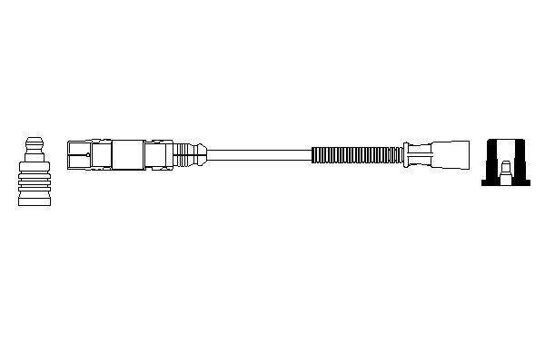 Tändkabel, Cylinder 1, Cylinder 2, Cylinder 3 Bosch 0 356 912 967 BOSCH