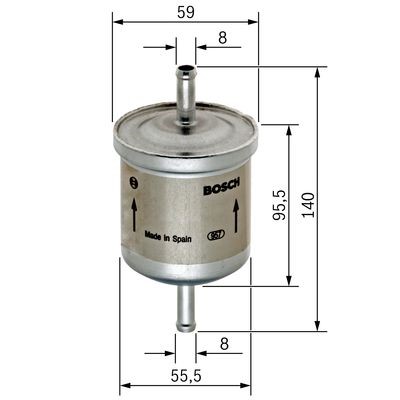 Bränslefilter Bosch 0 450 905 002 BOSCH