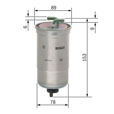 Bränslefilter Bosch 0 450 906 172 BOSCH