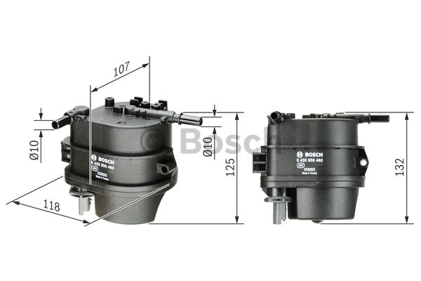 Bränslefilter Bosch 0 450 906 460 BOSCH