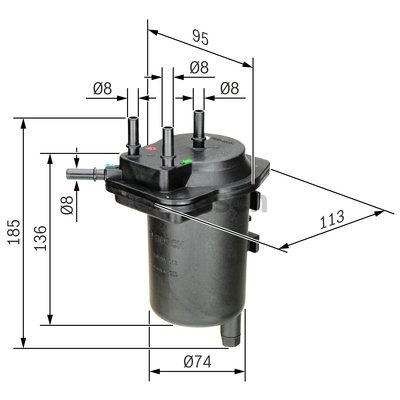 Bränslefilter Bosch 0 450 907 013 BOSCH
