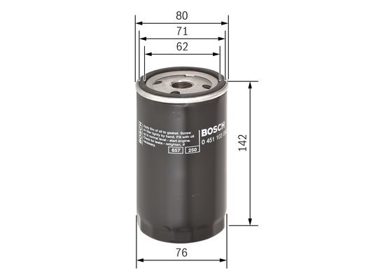 Oljefilter Bosch 0 451 103 092 BOSCH