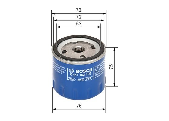 Oljefilter Bosch 0 451 103 139 BOSCH