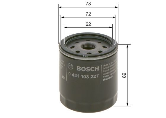 Oljefilter Bosch 0 451 103 227 BOSCH