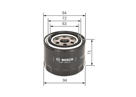 Oljefilter Bosch 0 451 103 311 BOSCH Oljefilter Bosch 0 451 103 311 BOSCH