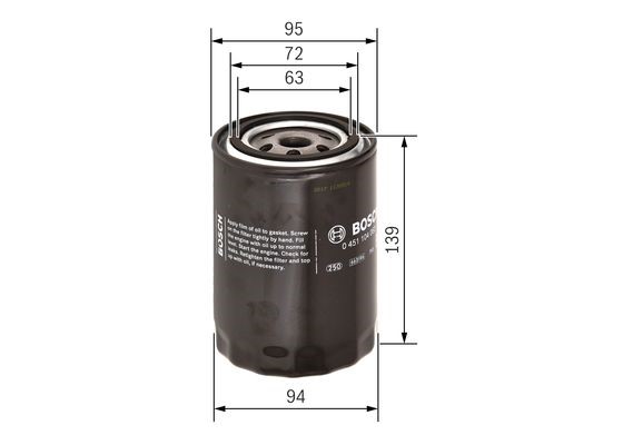 Oljefilter Bosch 0 451 104 063 BOSCH