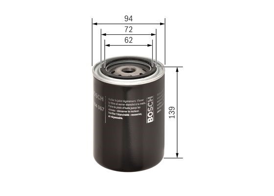 Oljefilter Bosch 0 451 104 067 BOSCH