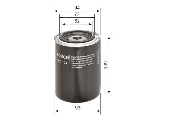 Oljefilter Bosch 0 451 203 194 BOSCH