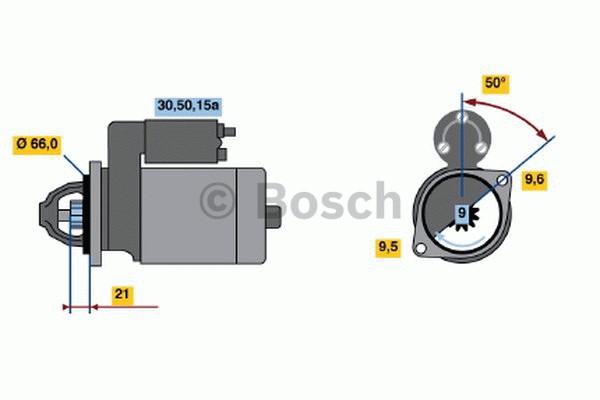 Startmotor 12V Bosch 0 986 012 881 BOSCH