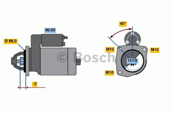 Startmotor 12V Bosch 0 986 013 240 BOSCH