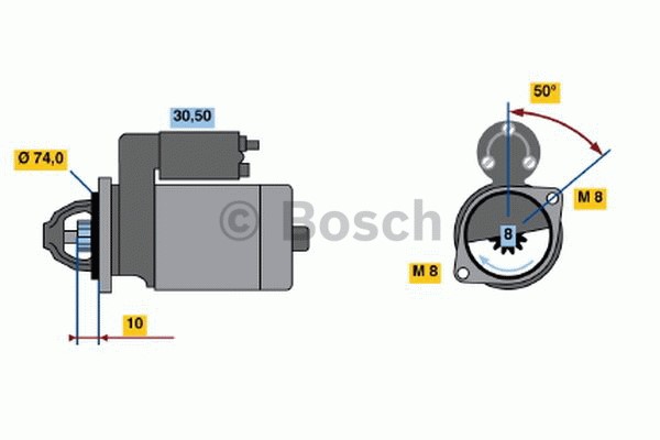 Startmotor 12V Bosch 0 986 014 371 BOSCH