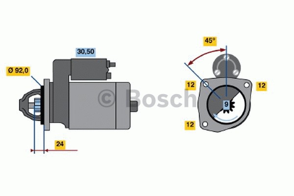 Startmotor 12V Bosch 0 986 016 210 BOSCH