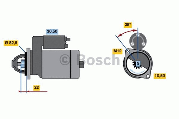 Startmotor 12V Bosch 0 986 016 280 BOSCH