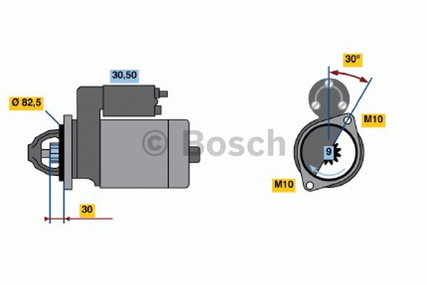 Startmotor 12V Bosch 0 986 016 380 BOSCH