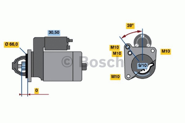 Startmotor 12V Bosch 0 986 016 400 BOSCH