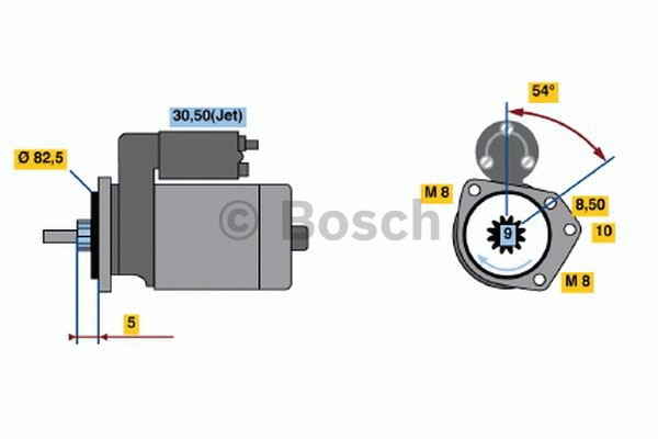 Startmotor 12V Bosch 0 986 016 790 BOSCH