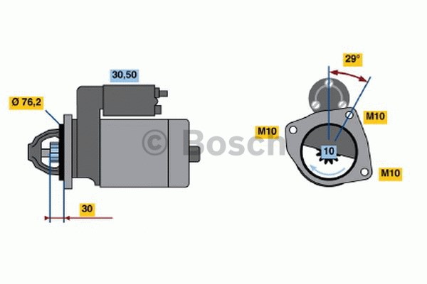 Startmotor 12V Bosch 0 986 017 060 BOSCH
