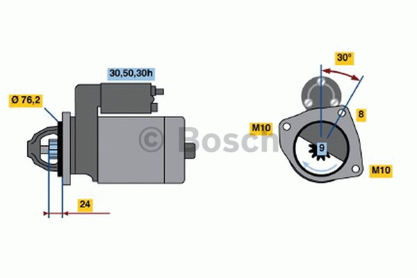 Startmotor 12V Bosch 0 986 017 110 BOSCH