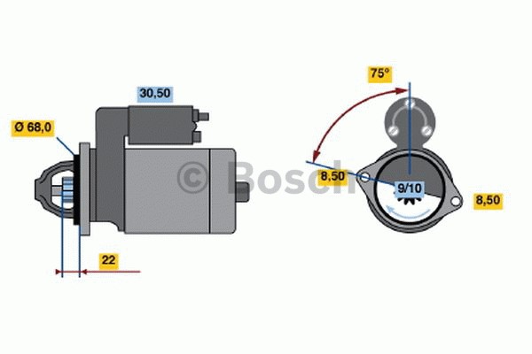 Startmotor 12V Bosch 0 986 017 120 BOSCH