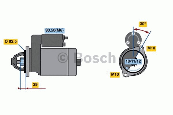 Startmotor 12V Bosch 0 986 017 260 BOSCH