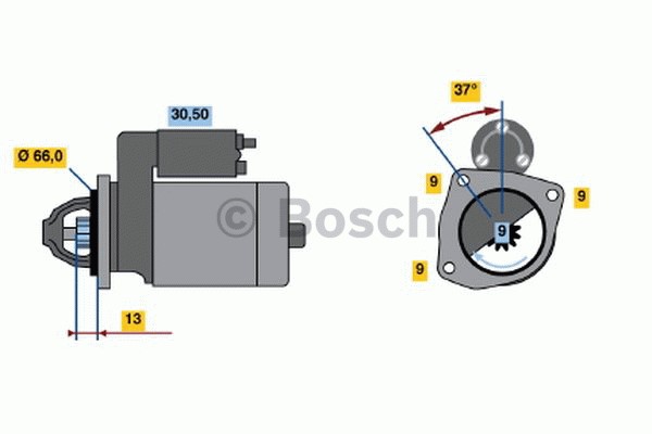 Startmotor 12V Bosch 0 986 017 770 BOSCH
