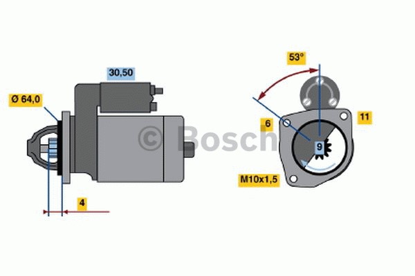 Startmotor 12V Bosch 0 986 017 840 BOSCH