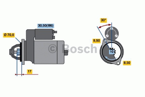 Startmotor 12V Bosch 0 986 018 180 BOSCH