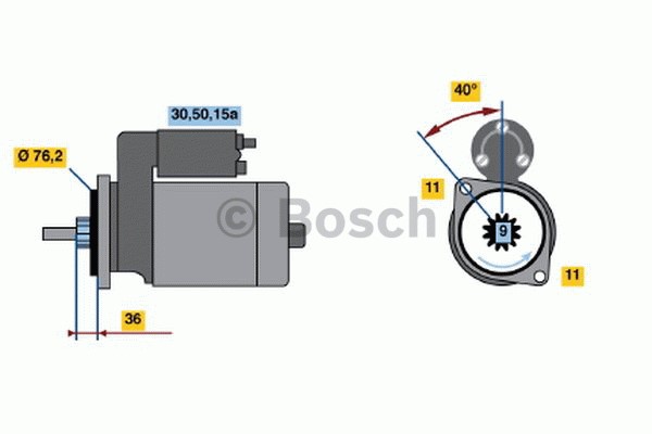 Startmotor 12V Bosch 0 986 018 200 BOSCH