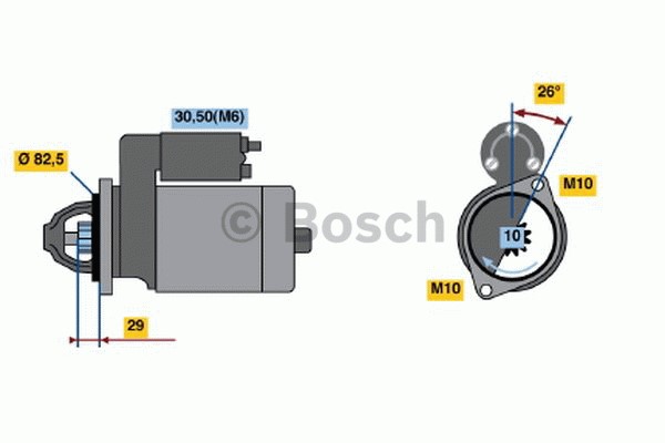 Startmotor 12V Bosch 0 986 018 270 BOSCH