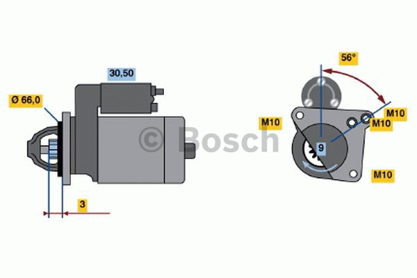 Startmotor 12V Bosch 0 986 018 360 BOSCH