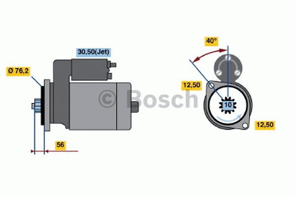 Startmotor 12V Bosch 0 986 018 500 BOSCH