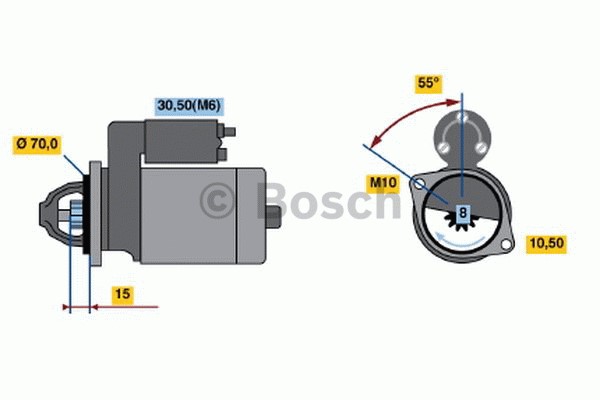 Startmotor 12V Bosch 0 986 018 630 BOSCH