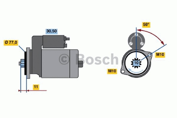 Startmotor 12V Bosch 0 986 018 731 BOSCH
