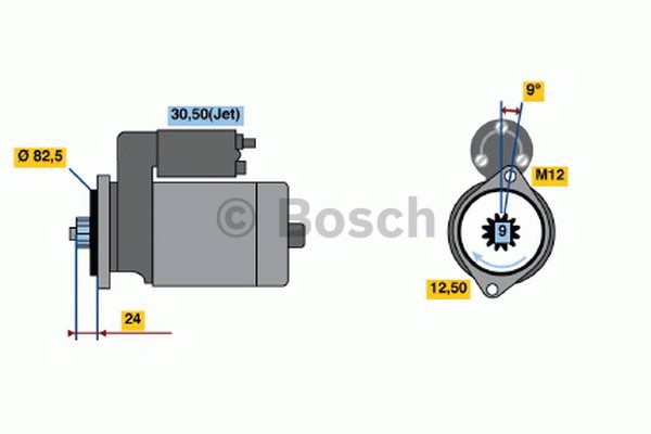 Startmotor 12V Bosch 0 986 018 940 BOSCH