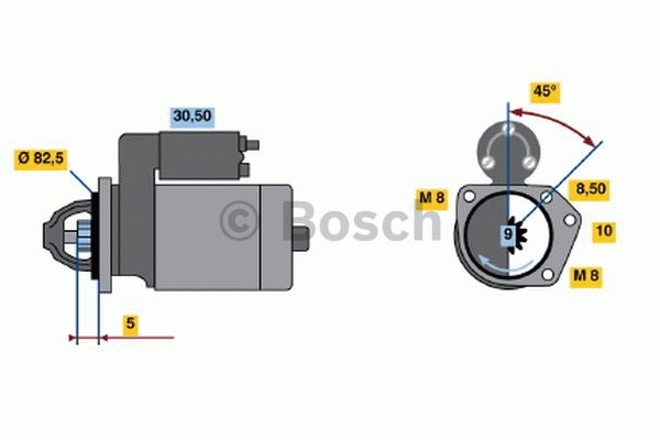 Startmotor 12V Bosch 0 986 019 311 BOSCH