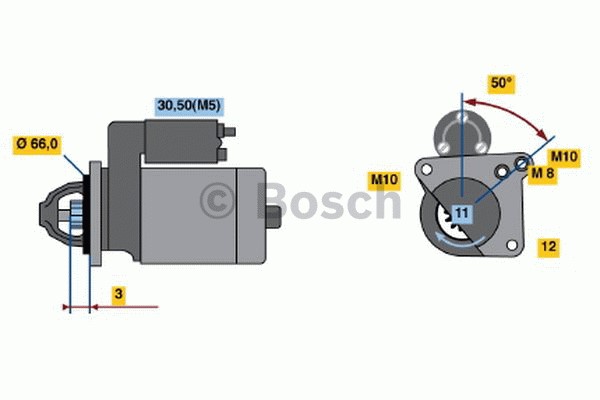 Startmotor 12V Bosch 0 986 020 131 BOSCH