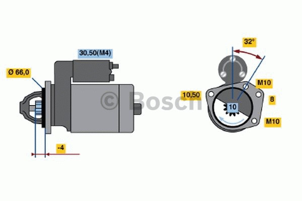 Startmotor 12V Bosch 0 986 020 141 BOSCH