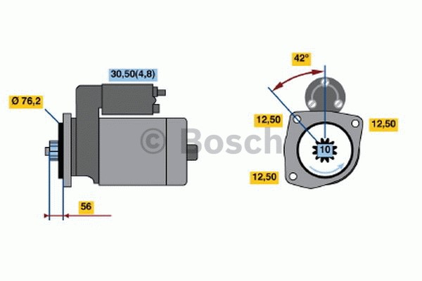 Startmotor 12V Bosch 0 986 020 250 BOSCH