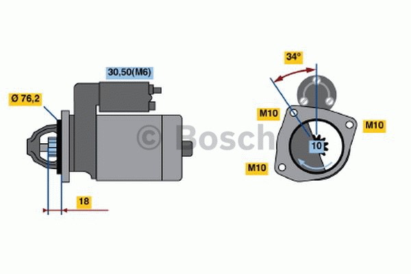 Startmotor 12V Bosch 0 986 020 900 BOSCH